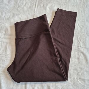 Sauve Leggings women's XXL Cropped brown with tummy control VVGUC